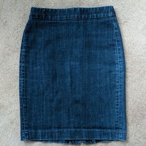 Denim pencil skirt by J Crew